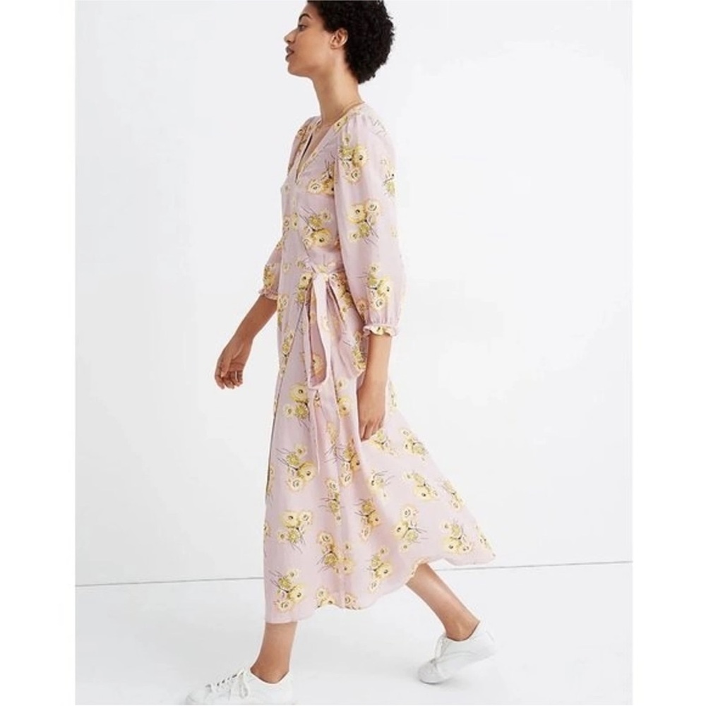 Madewell Pink Puff Sleeve Maxi Dress - Picture 5 of 6